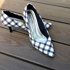 Black and White high heels Shoes